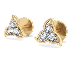 Vogue Crafts and Designs Pvt. Ltd. manufactures Gold and Diamond Stud Earrings at wholesale price.
